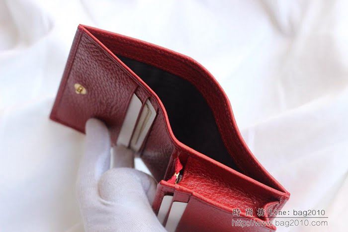 GUCCI古馳 錢包 實物拍攝 原廠材料 女款翻蓋短錢包 456126   ydgq3258